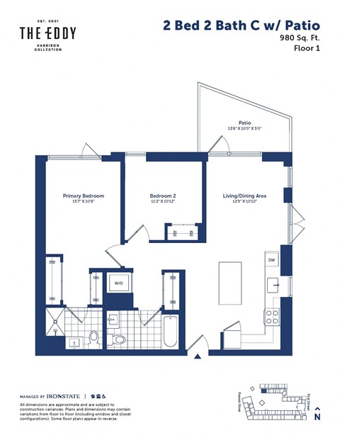 the address residence dubrovnik floor plan 2 bed 2 bath